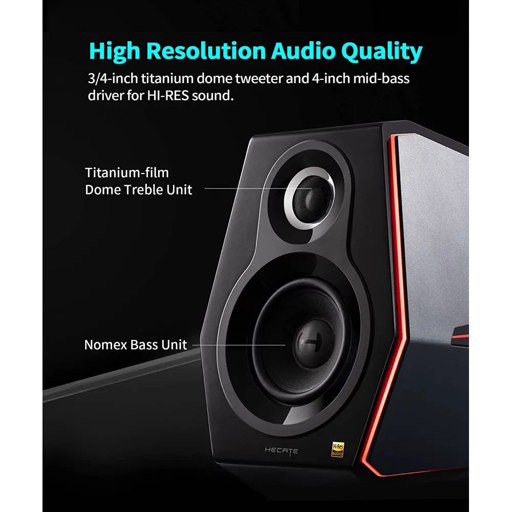 Edifier G5000, 88W, Bluetooth, AUX, USB, Speaker, Black