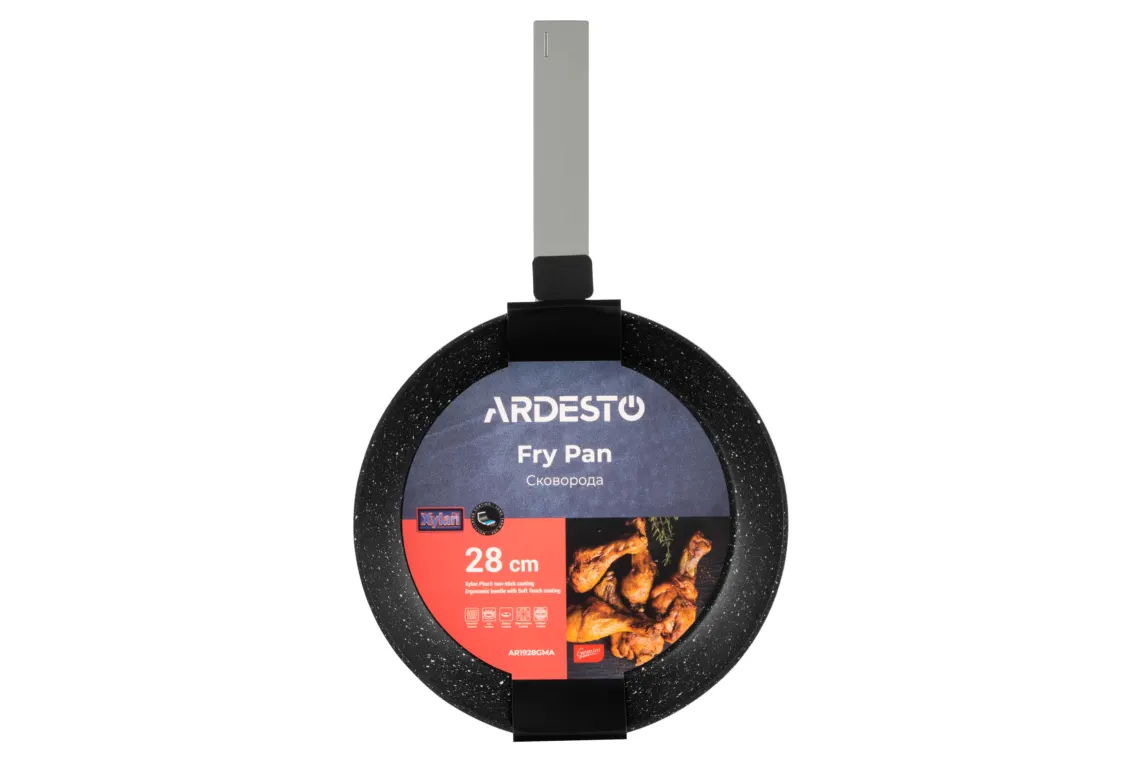 ტაფა Ardesto Fry pan Gemini Marmo, 28cm, aluminium, gray