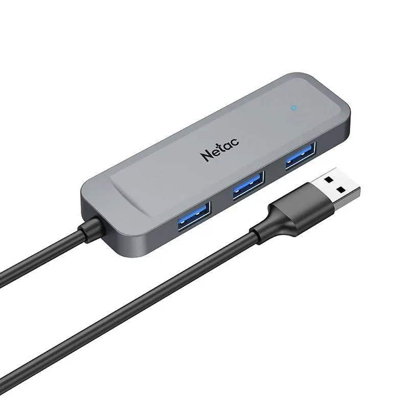 NT08WF11-30GR,Netac USB Hub WF11, USB-A to USB3.0*4