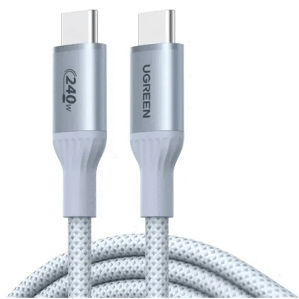 USB კაბელი UGREEN L534 (75731), 240W, Type-C To Type-C PD Fast Charging Cable, 1m, Blue
