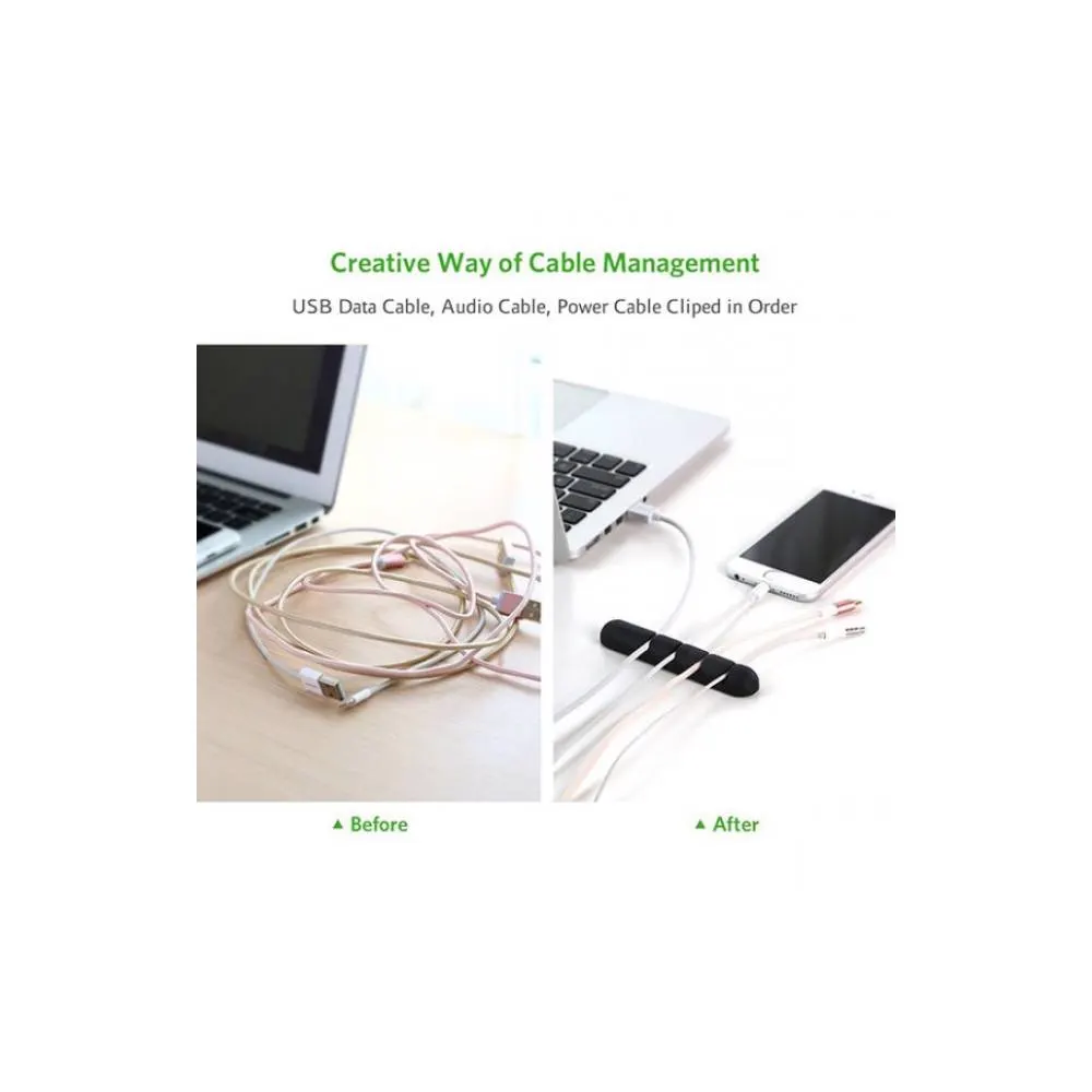 Cable manager UGREEN LP114 (30762), Cable Organizer, 2Pcs, Black