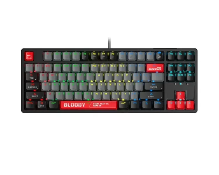 კლავიატურა A4Tech Bloody S87 RGB Mechanical Red Plus Switch Keyboard Energy Red