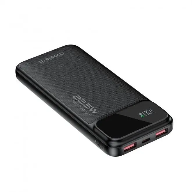 CHOETECH, B728, Power Bank, 10000mAh, 22.5W, Dual USB-A+Type-C, Digital Screen.