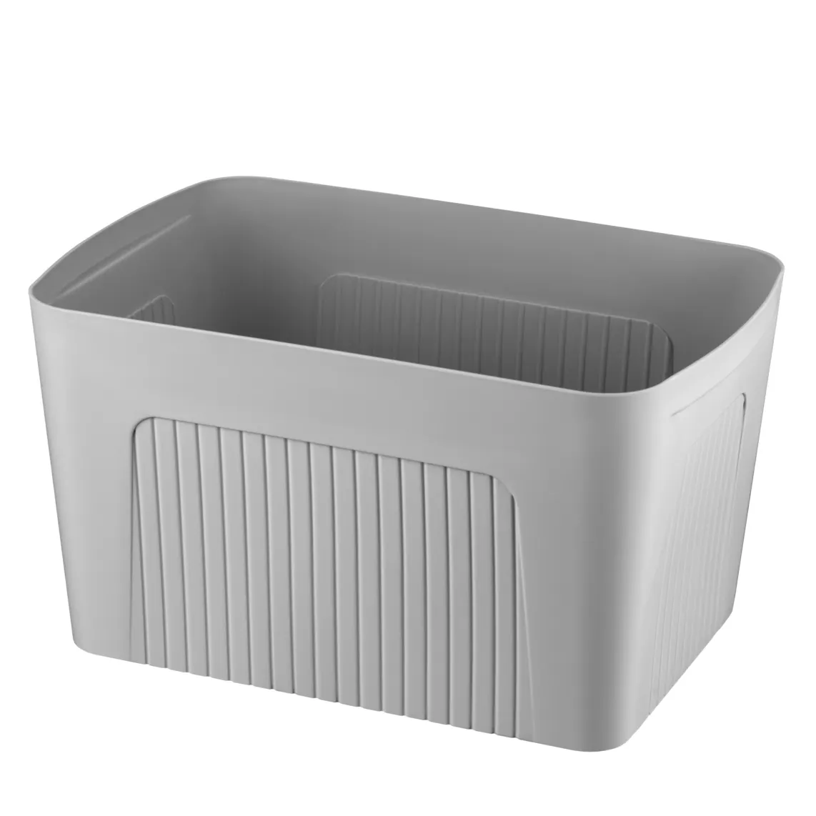 Ardesto Storage box with lid 45.5x31x24.5cm, 23l, plastic PP, grey