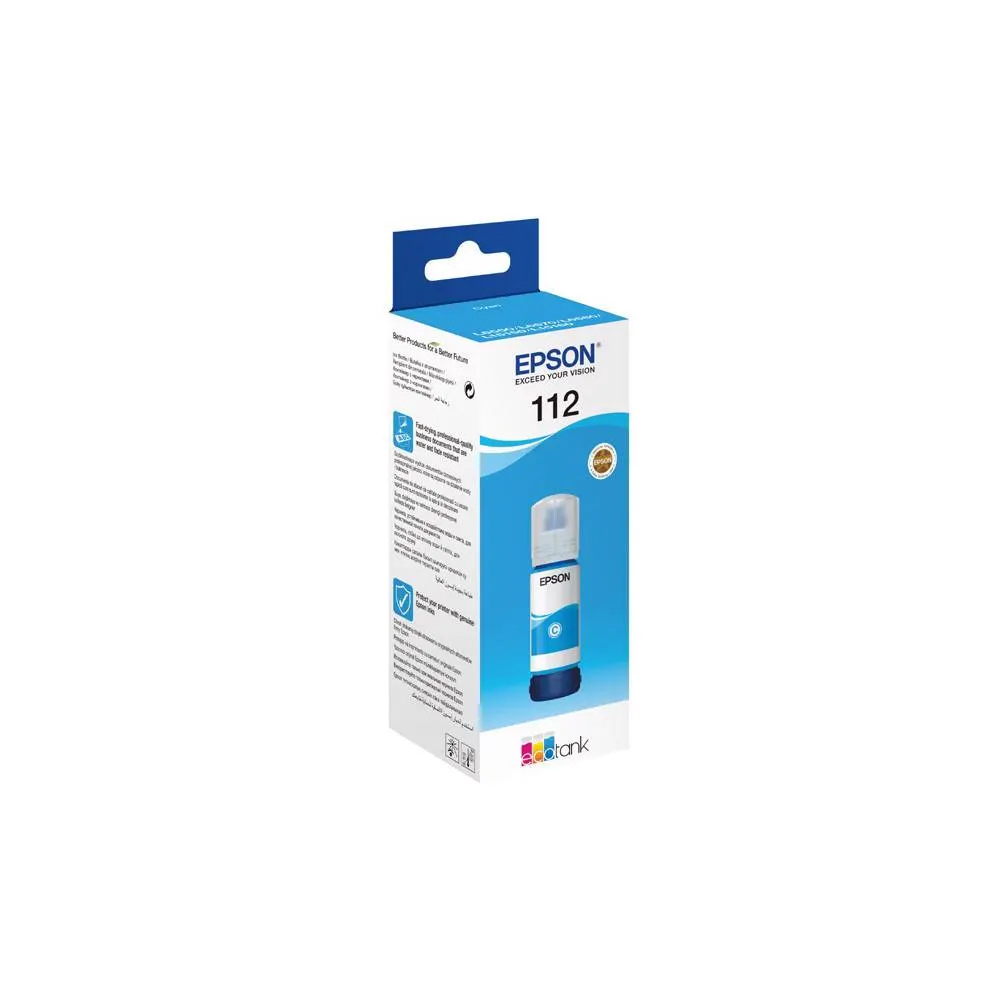 Epson კარტრიჯის მელანი EcoTank 112 I/C (C) L65**/L15*** Cyan Bottle