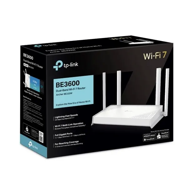 TP-Link Archer BE220W Dual-Band Wi-Fi 7 Router