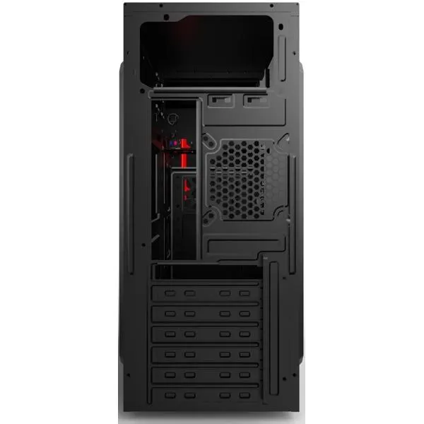ქეისი კვების ბლოკით 2E-E1903U-400, Computer case 2Е ALFA (E1903U-400) with PSU 2EATX400 MidT,2xUSB2.0,1xUSB3.0 black