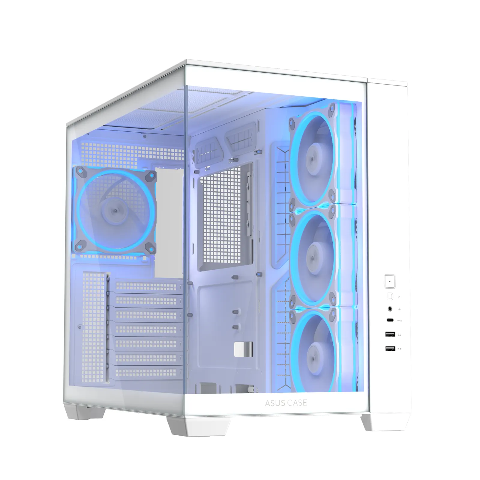 ქეისი ASUS A32 PLUS TG ARGB – Mid Tower | ATX/mATX/Mini-ITX | TG | 4×120mm ARGB Fans | GPU 420mm | CPU Cooler 165mm | 360mm Radiator | White