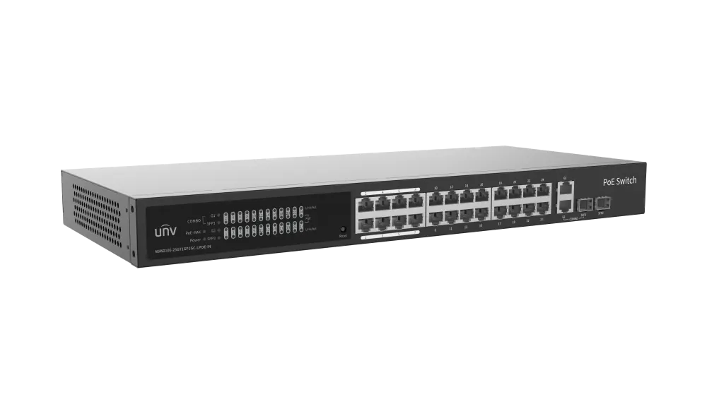 მართვადი PoE სვიჩი - 24P GE af/at, 1S, Uniview NSW2100-25GT1GP1GC-LPOE-IN