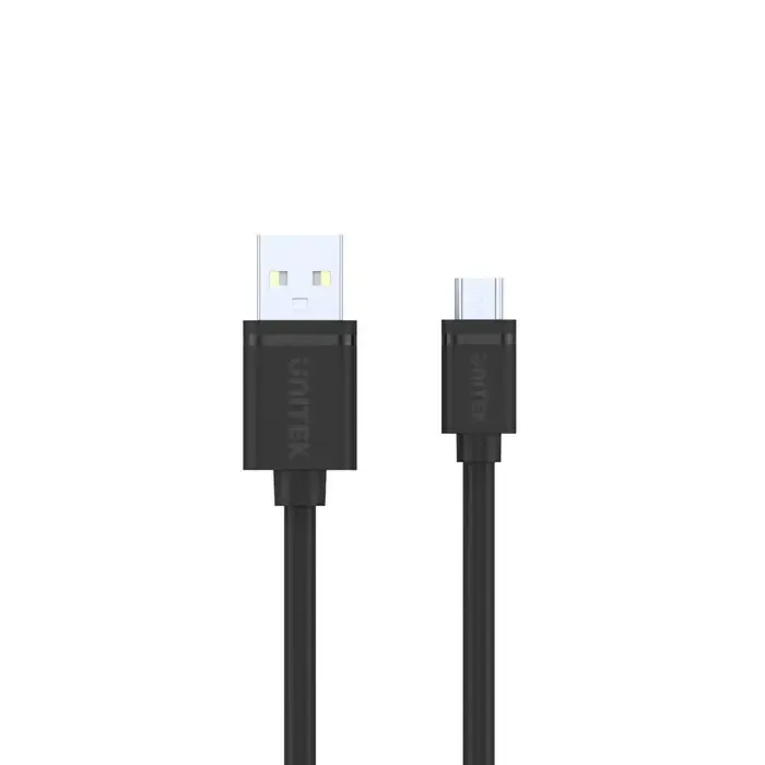 Micro USB კაბელი Y-C451GBK Unitek USB 2.0 to Micro USB Charging Data sync Cable, Black, 1M, 0.25Y