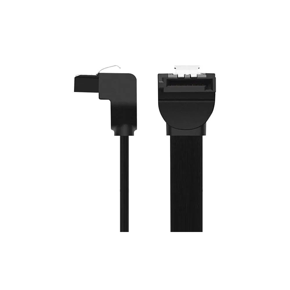 SATA კაბელი UGREEN US217 (30797) SATA 3.0 Data Cable 90° Elbow, 0.5m, Black