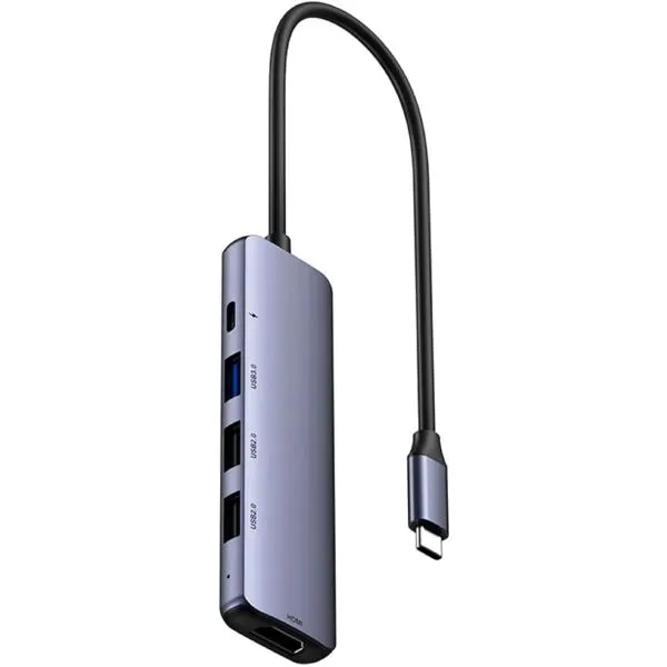 WF13, NETAC, USB Adapter, Type-C to USB3.0+USB2.0*2+100W PD+HDMI.