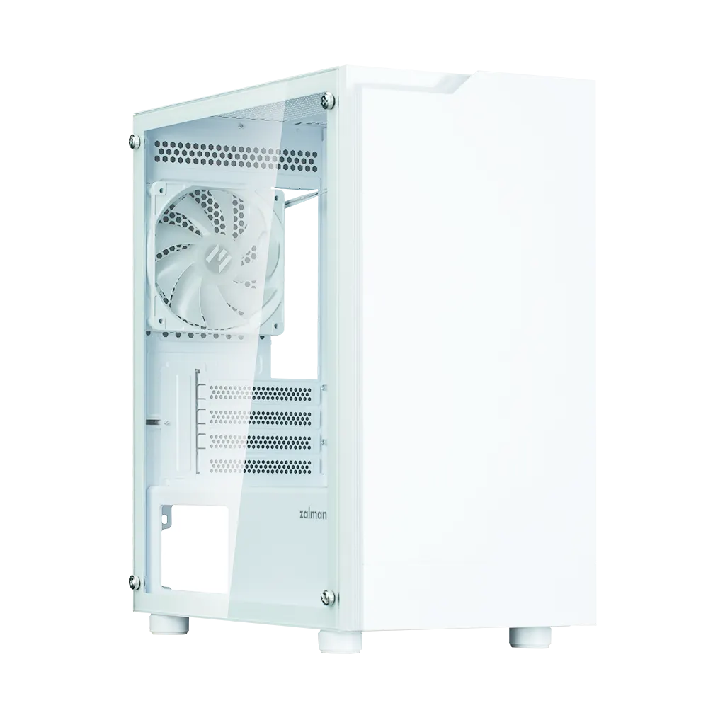 Zalman PC case T4 Plus without PSU, 2xUSB3.0, 1xUSB2.0, 1x120mm ARGB, VGA 3200mm, TG Side Panel, mATX, white