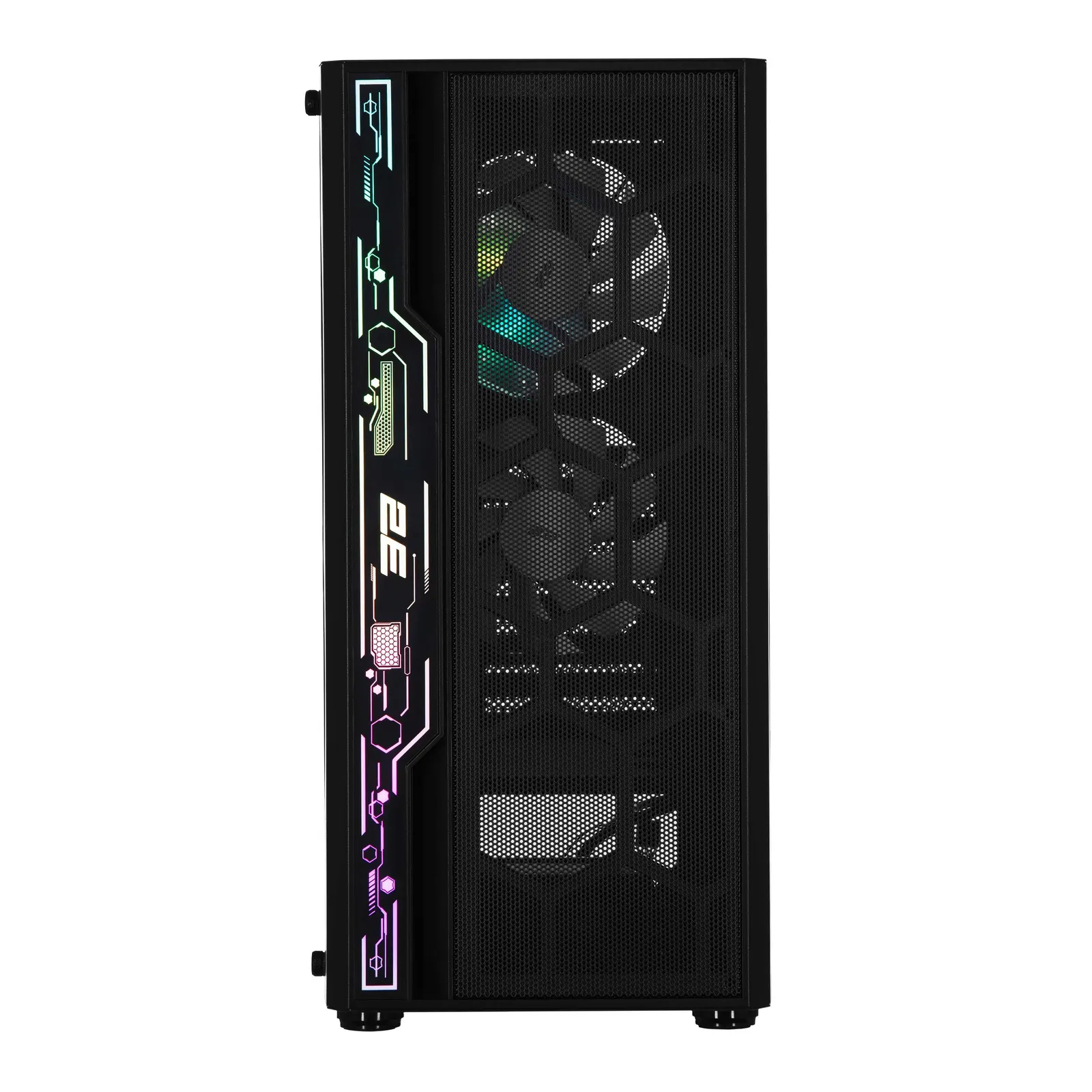 ქეისი 2E GAMING Computer case SPERO (G2052), MidT, 2xUSB2.0,1xUSB3.0, 1x120mm ARGB+strip,TG (side panel),without PSU,black
