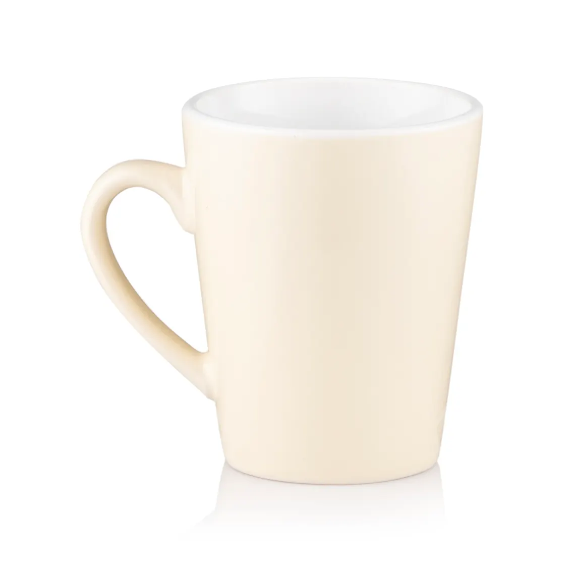 კათხა Mug ARDESTO Mario, 240ml, ceramics, beige, white