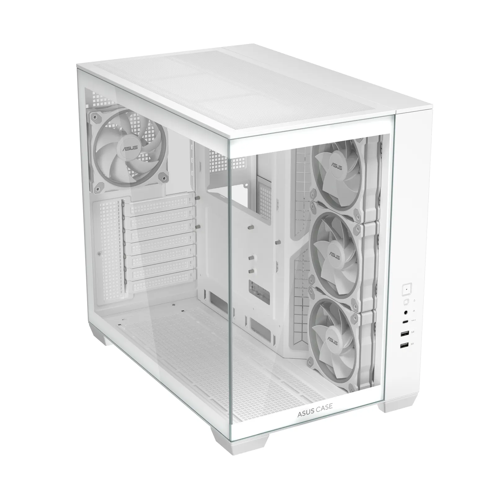 ქეისი ASUS A32 PLUS TG ARGB – Mid Tower | ATX/mATX/Mini-ITX | TG | 4×120mm ARGB Fans | GPU 420mm | CPU Cooler 165mm | 360mm Radiator | White