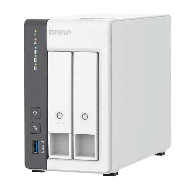 2-bay ARM 4C 2.0GHz ; 2 x SATA 6Gb/s 3.5"/2.5"; 4GB RAM on-board; 1 x GbE; 1 x 2.5GbE ; 1 x USB3.2 Gen1 and 2 x USB2.0