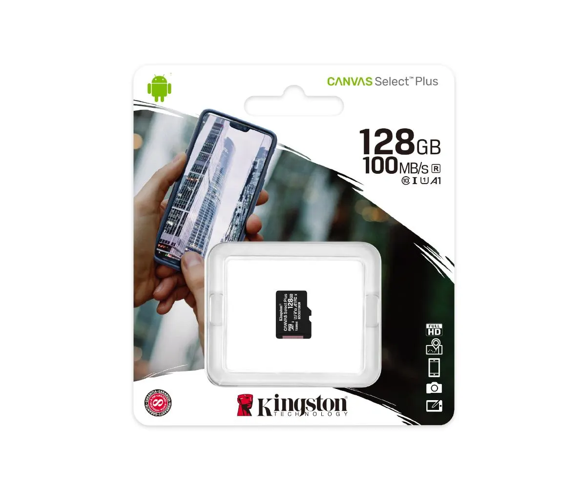 Kingston,SDCS2, 128GB, Canvas Select Plus Memory Card