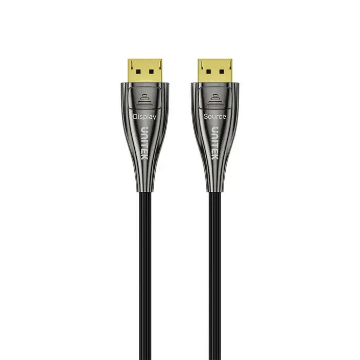 C1631ABK01-20M, UNITEK, Fiber Optic DP2.1 Cable 16K 60Hz & 8K 120Hz 20M,.