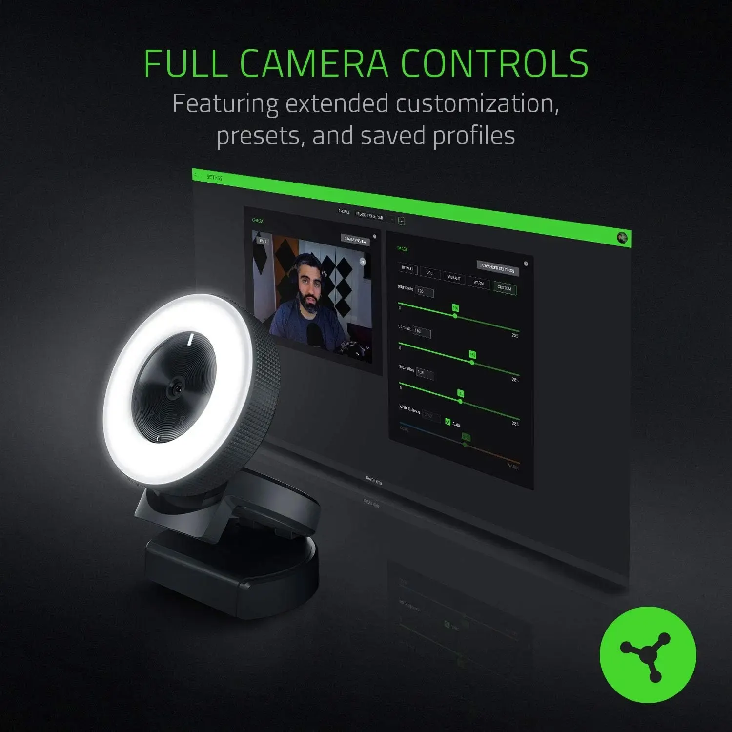 Razer, KIYO Webcam Black/White