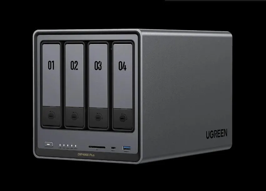 Storage system UGREEN NASync DXP4800 Plus (35261) Intel Gold 8505, 8GB, Diskless, RJ45, USB, Type-C, HDMI, 2 years warranty