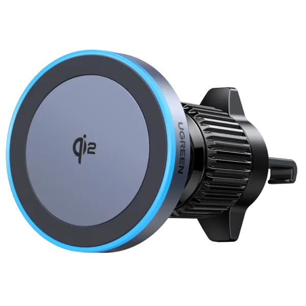 ტელეფონის სამაგრი Qi2, UGREEN, Car Charger, 15W, Wireless Car Mount Charger, Black/Grey.