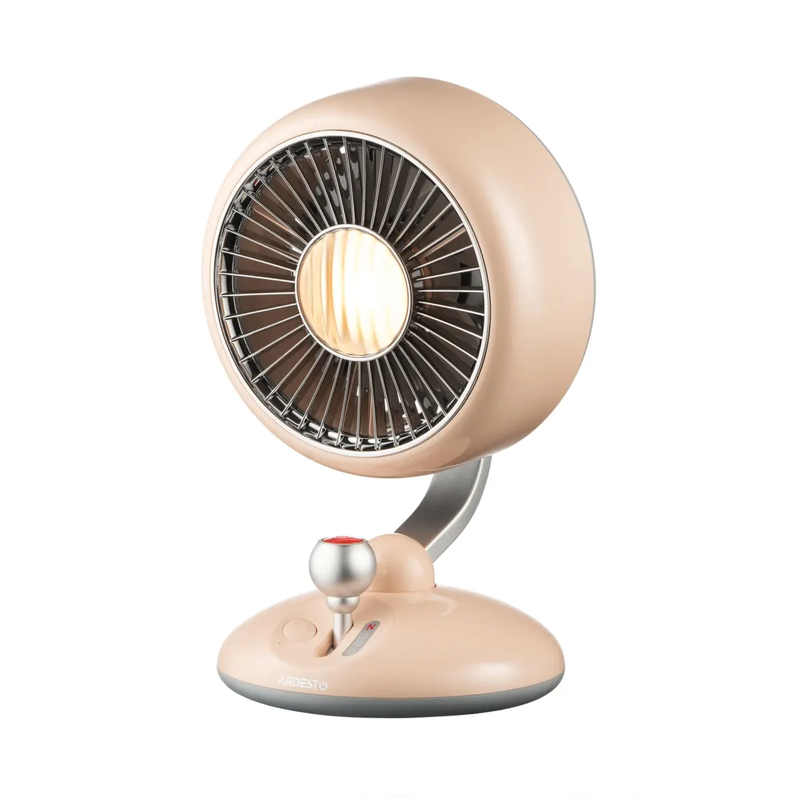 ARDESTO Table fan AviaFan FT-F3600BG desktop, 12cm, rechargeable, backlight, USB-A Type-C, beige