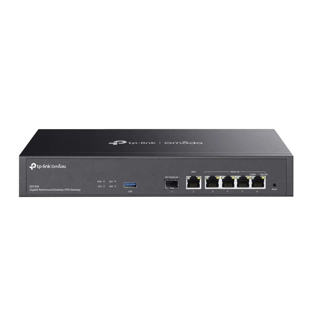 VPN როუტერი TP-Link, ER7406, Router, Omada Gigabit Rackmount/Desktop VPN Gateway
