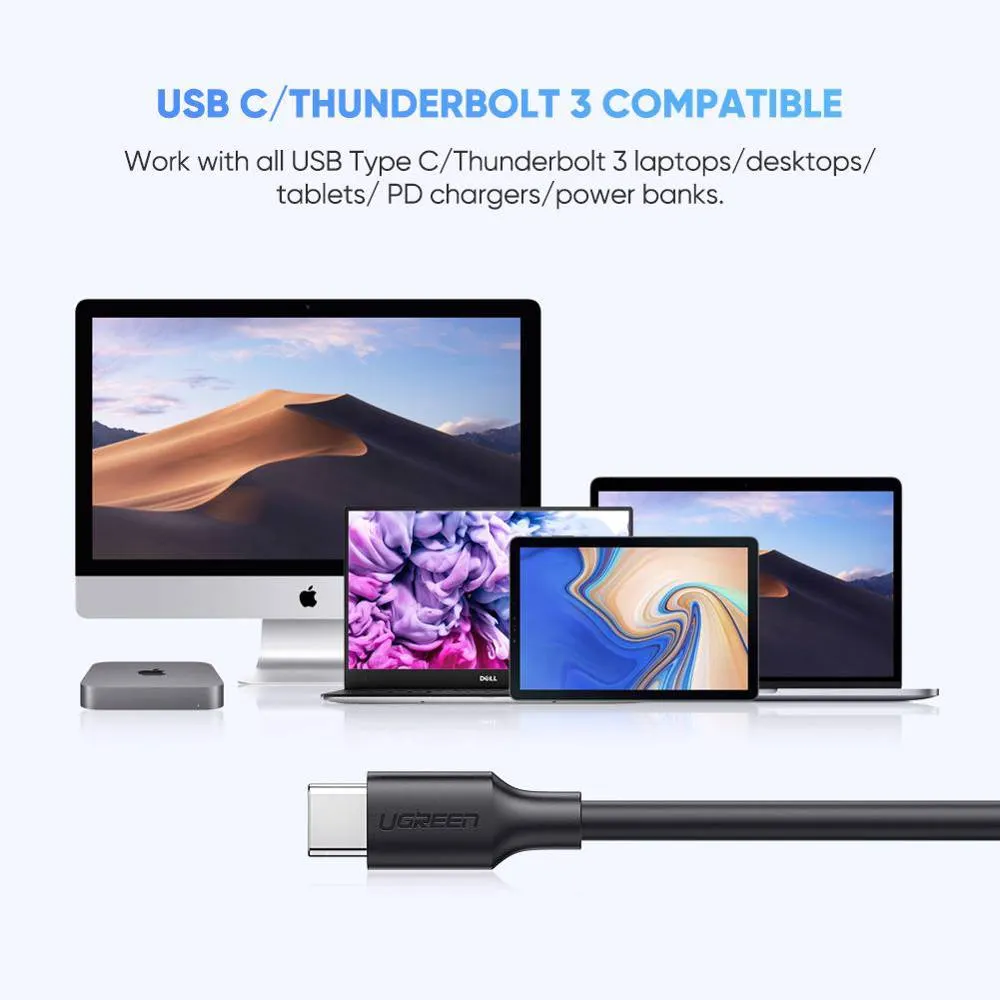 USB კაბელი UGREEN US312 (20103) Type-C to Micro-B Cable, 1m, Black