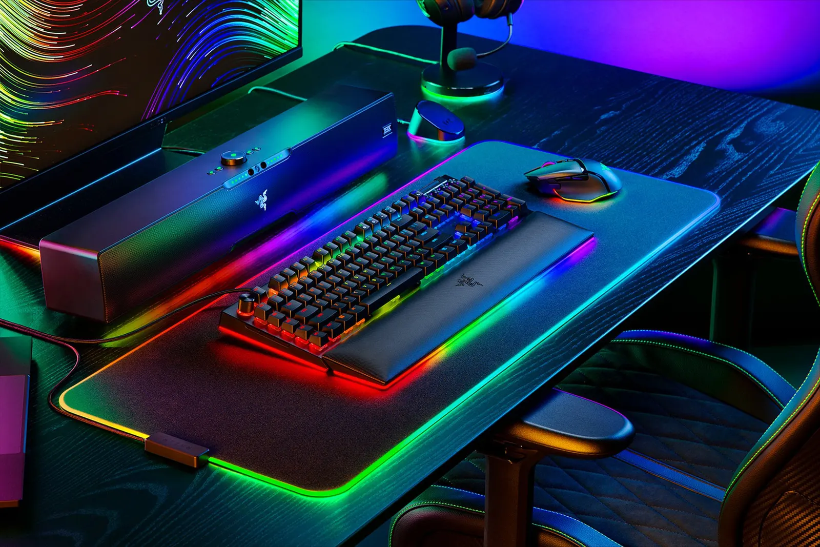 კლავიატურა Razer Keyboard mechanical BlackWidow V4 Pro 104key Yellow Switch, USB-A, EN, RGB, black