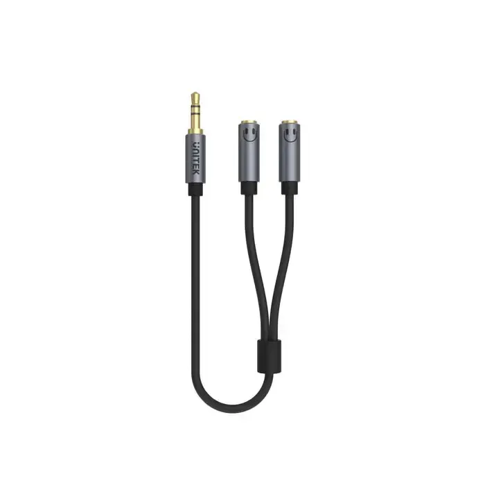 Y-C956ABK ,UNITEK, 0.2M, 3.5MM AUX Audio Cable - Male to 2*Female