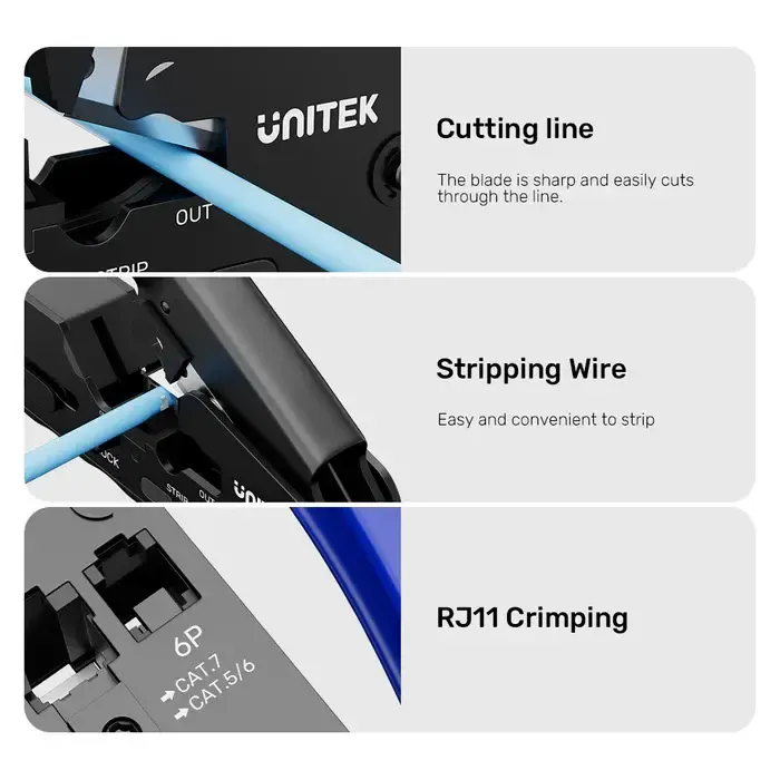 ქსელის აქსესუარი OT139A, UNITEK, Tool, Network Crimping Tool .