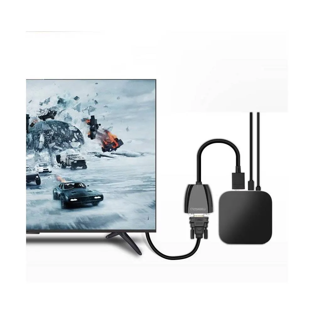 ადაპტერი UGREEN MM105 (40253), HDMI to VGA converter without Audio, Black