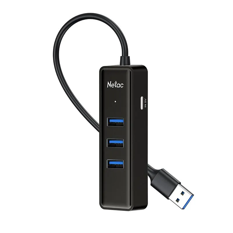 USB ჰაბი WF12 , NETAC, USB Adapter, Netac WF12 USB 3.0 Hub with RJ45.