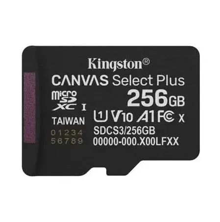 მეხსიერების ბარათი SDCS3/256GBSP, KINGSTON, Memory Card, Canvas Select Plus microSD memory card.