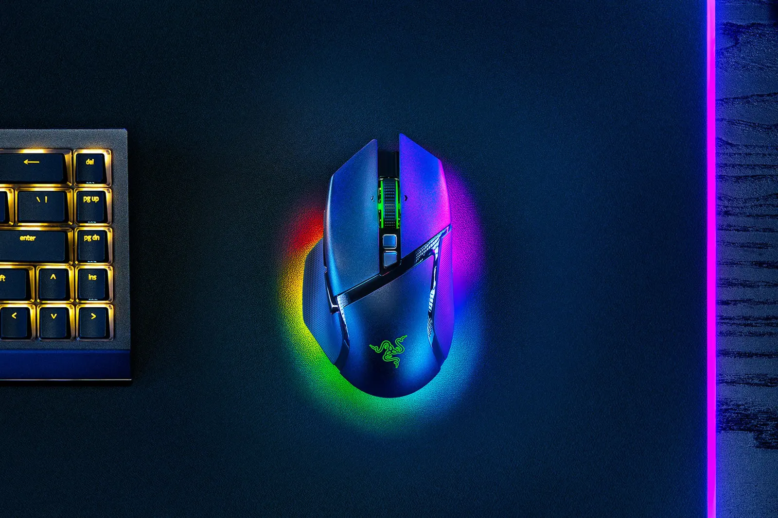 მაუსი Razer Mouse Basilisk V3 Pro, RGB, USB-A/WL/BT, black