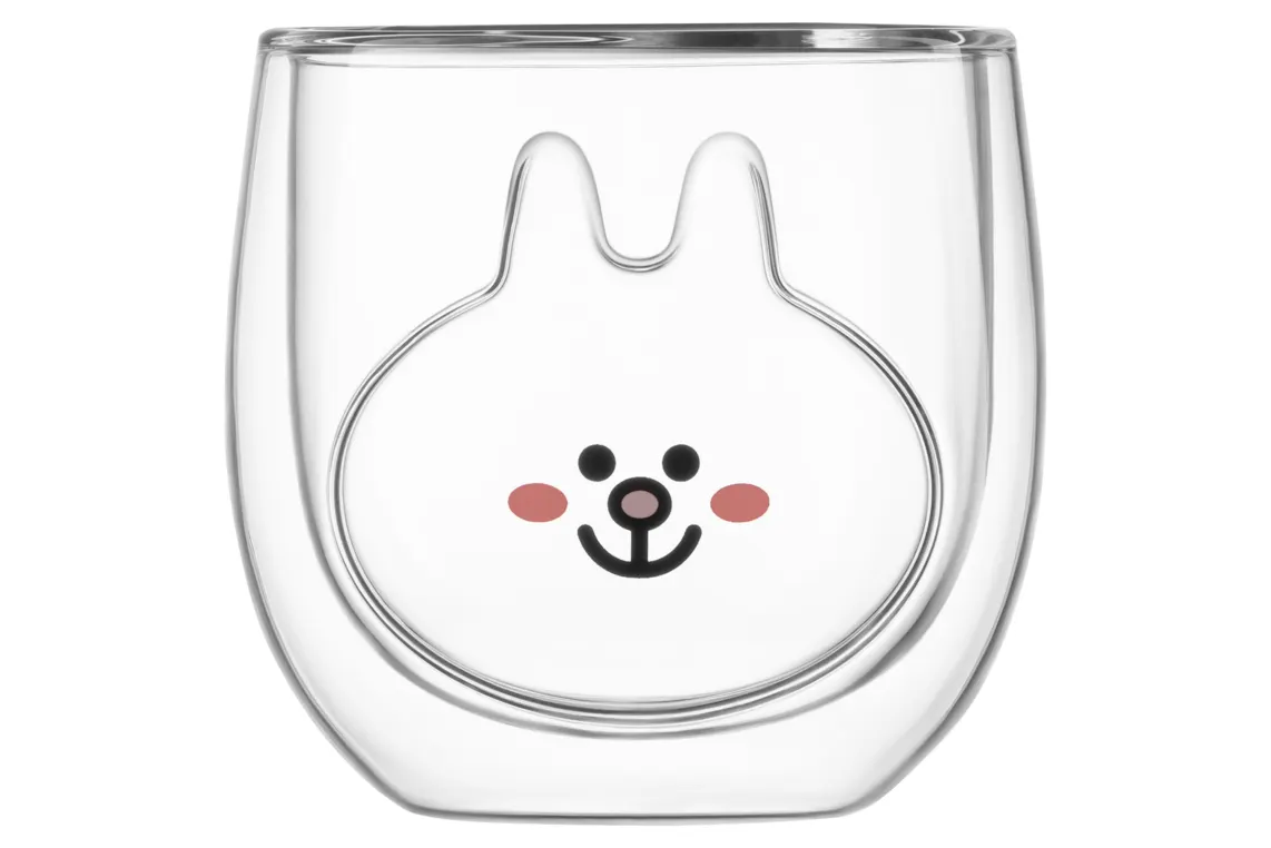 Ardesto Double wall borosilicate glass mug set Animals, 300 ml, 2 pcs