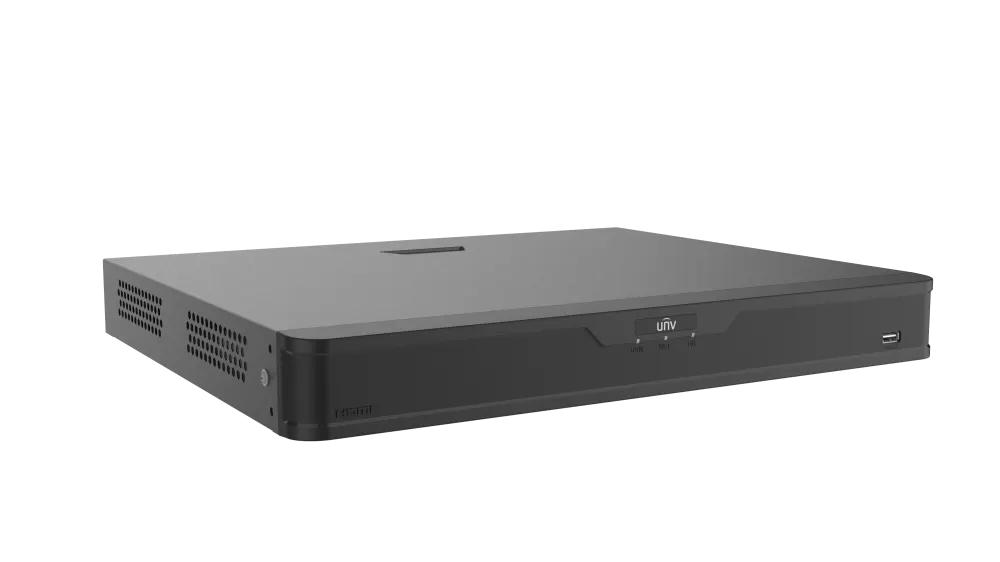 16 არხიანი IP ჩამწერი NVR - 2 მყარი დისკი, Uniview NVR302-16B-IQ