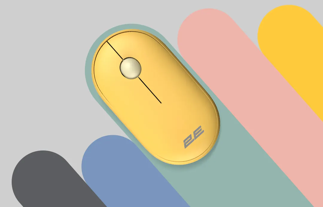 მაუსი 2E Mouse MF300 Silent, WL/BT, sunny-yellow