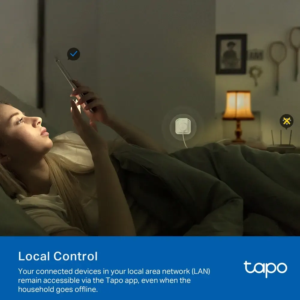 ჭკვიანი შტეფსელი TP-LNK Tapo P100 UK (10A) Smart Plug