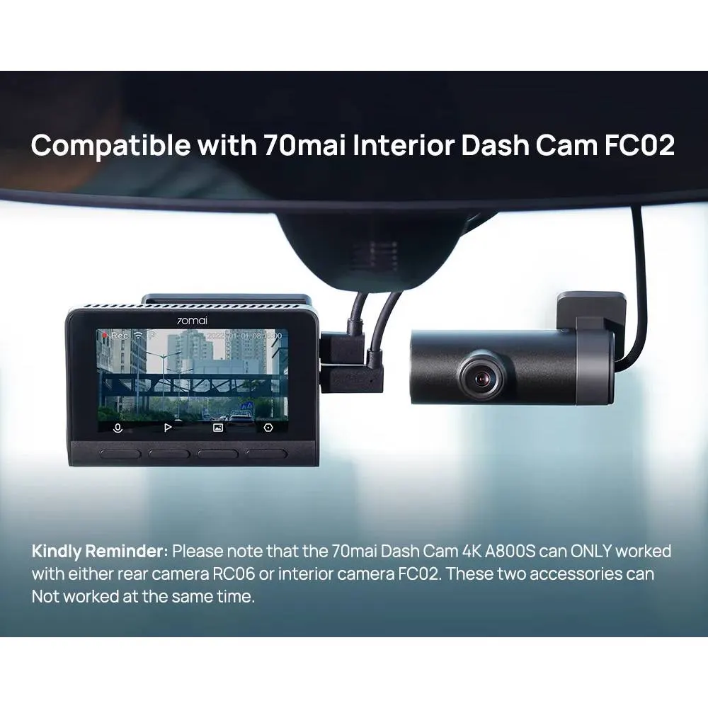 მანქანის შიდა ინტერიერის კამერა 70mai Interior Cam FC02 only for 70mai A500S, A400, A800S