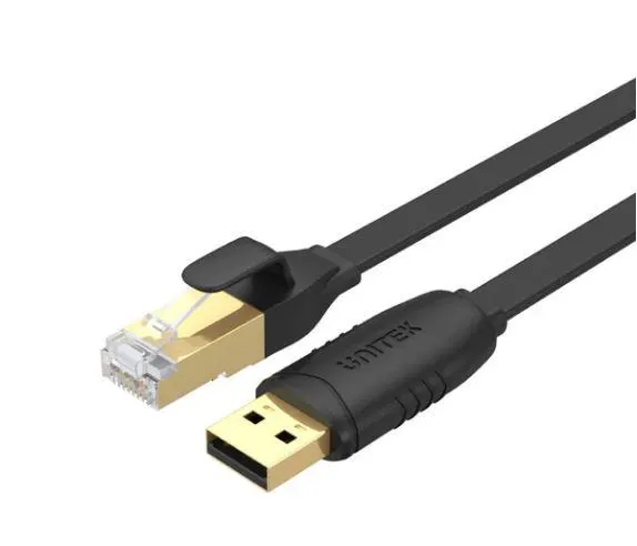 Y-SP02001B, UNITEK, Cable, USB 2.0 to RJ45 Console Rollover Flat Cable .