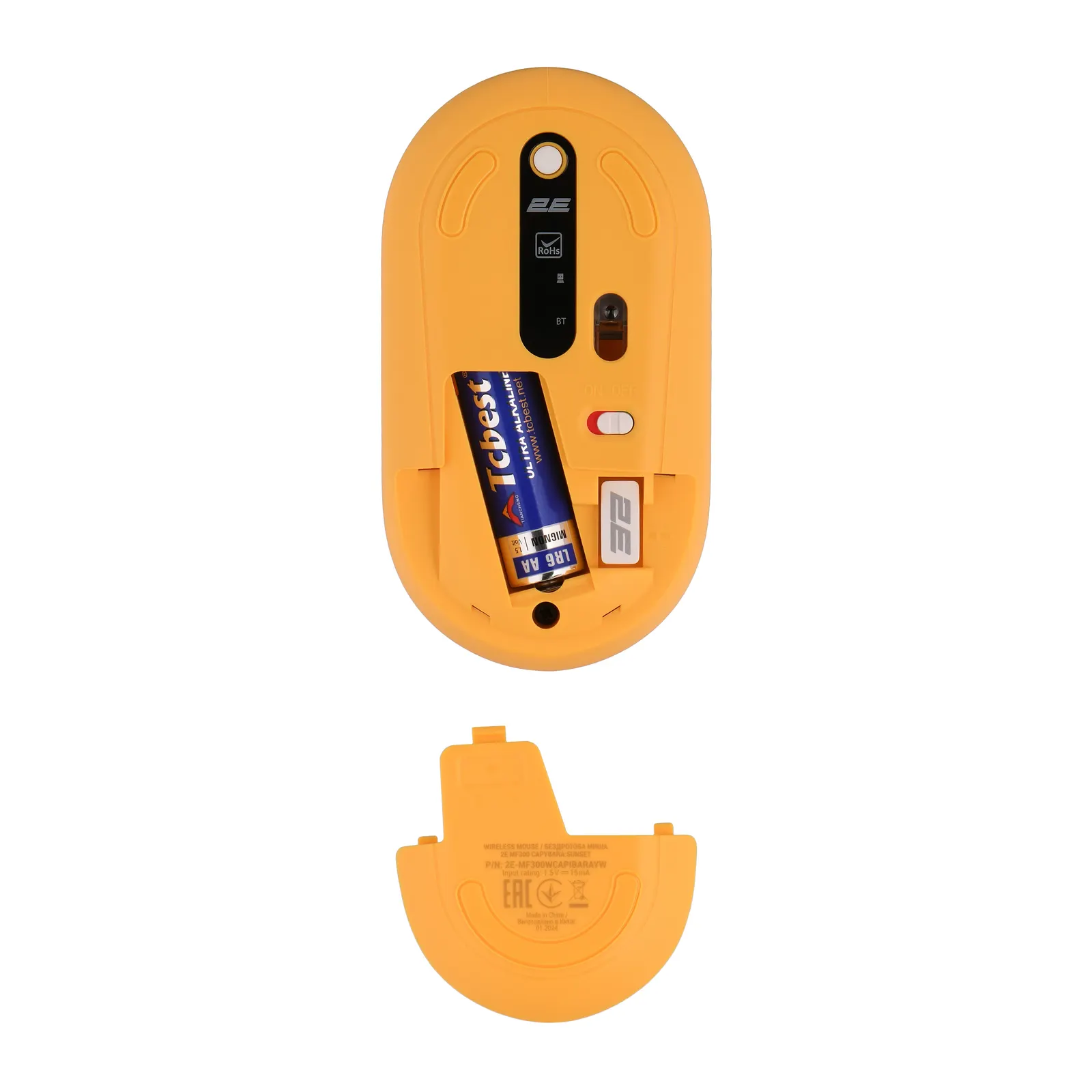 მაუსი 2E Mouse MF300 CAPYBARA:SUNSET Silent WL BT, Yellow