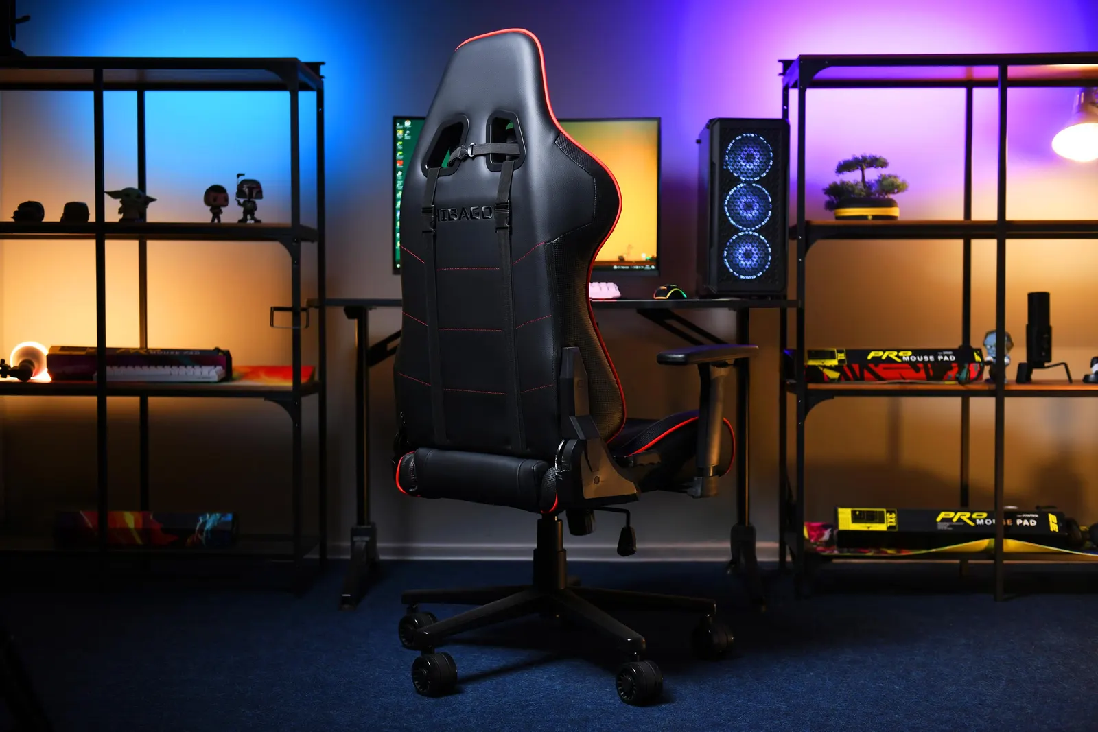 გეიმერული სავარძელი 2E GAMING Chair HIBAGON Black/Red