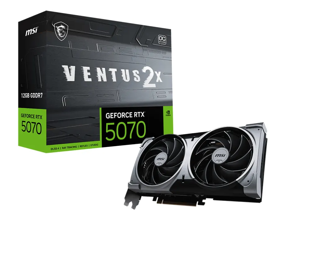 ვიდეობარათი MSI Graphic card GeForce RTX 5070 12GB GDDR7 VENTUS 2X OC