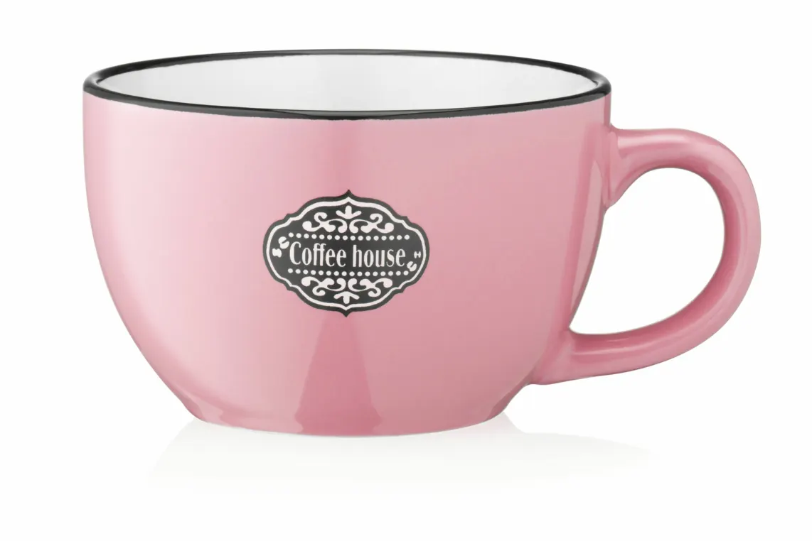 კათხა Ardesto Mug Floerino, 480ml, ceramics, pink