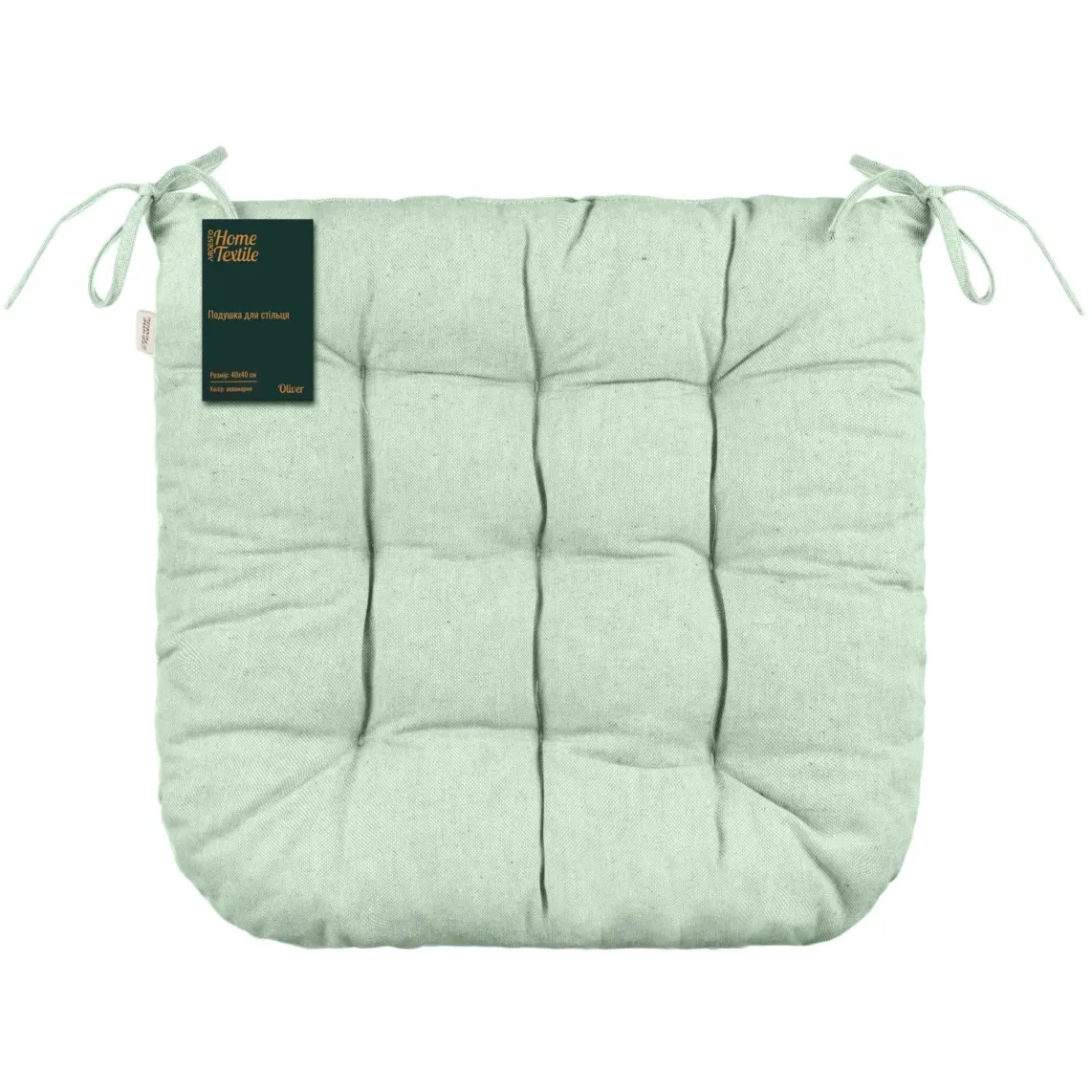 Ardesto Sitpad Oliver, 40x40cm, 100% cotton, filling: 50% holofiber, 50% pp, aquamarine