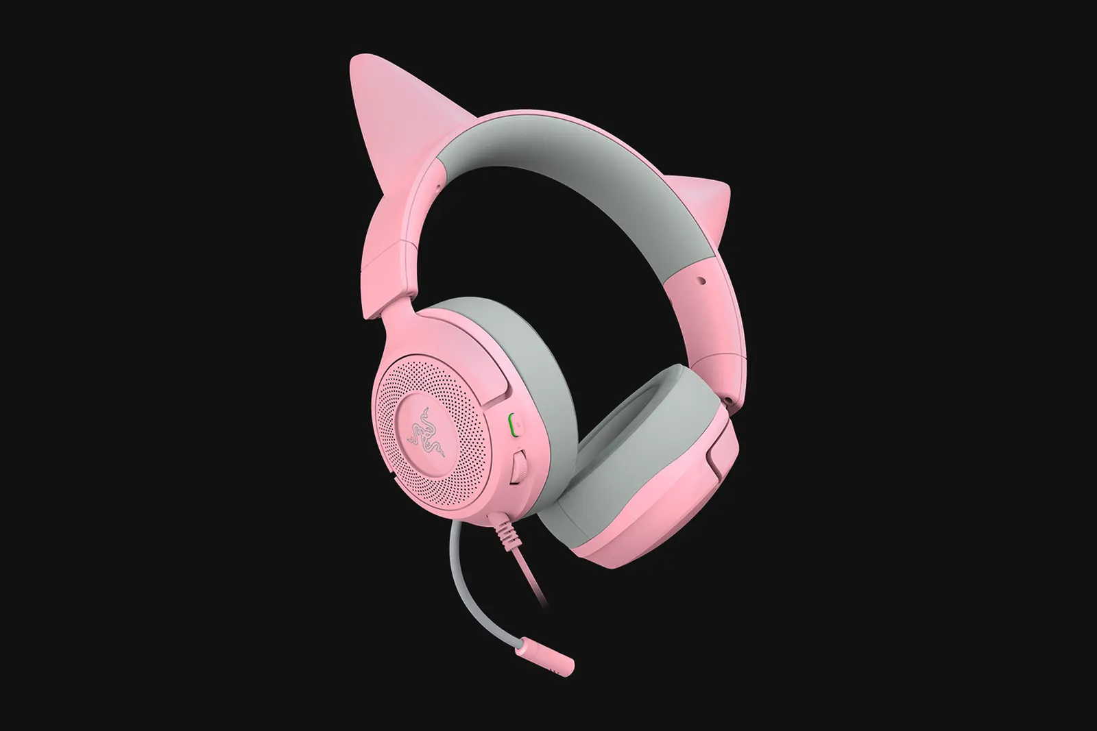 ყურსასმენი Razer Headset Kraken Kitty V3 X, mini-jack, 1.3m, quartz