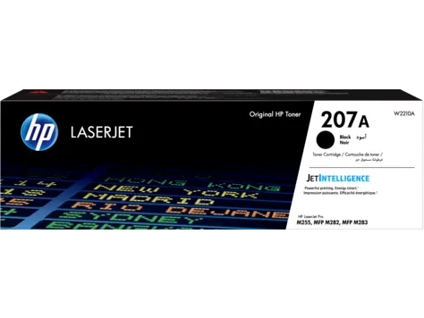 207A HP Black Toner Cartridge, Black W2210A