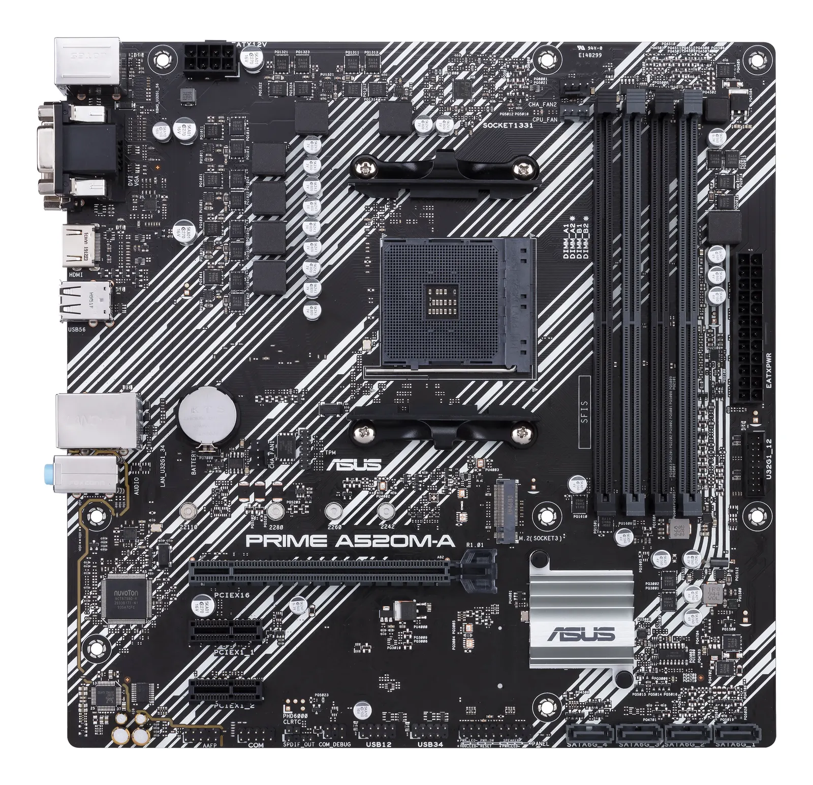 დედაპლატა ASUS Motherboard PRIME A520M-A II/CSM sAM4 A520 4xDDR4 HDMI D-Sub DP mATX